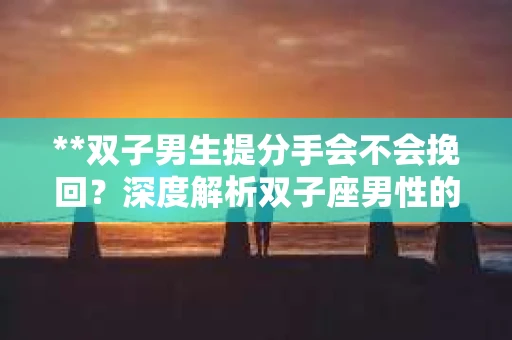 **双子男生提分手会不会挽回？深度解析双子座男性的情感决策**