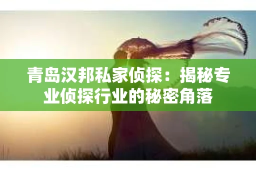 青岛汉邦私家侦探：揭秘专业侦探行业的秘密角落