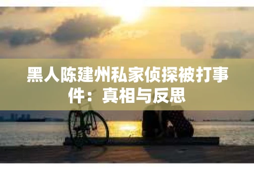 黑人陈建州私家侦探被打事件：真相与反思