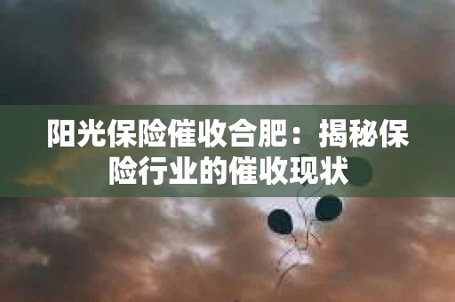 阳光保险催收合肥：揭秘保险行业的催收现状
