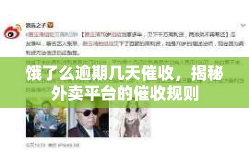 饿了么逾期几天催收，揭秘外卖平台的催收规则