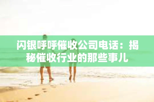 闪银呼呼催收公司电话：揭秘催收行业的那些事儿