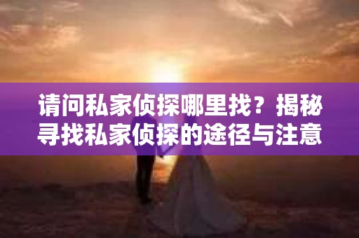 请问私家侦探哪里找？揭秘寻找私家侦探的途径与注意事项