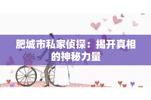 肥城市私家侦探：揭开真相的神秘力量