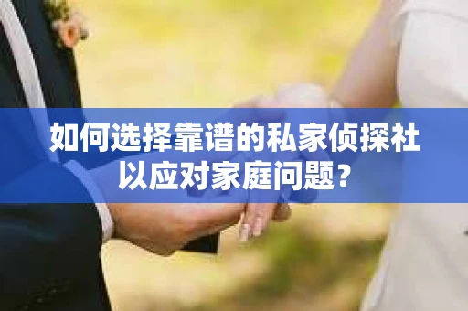 如何选择靠谱的私家侦探社以应对家庭问题？