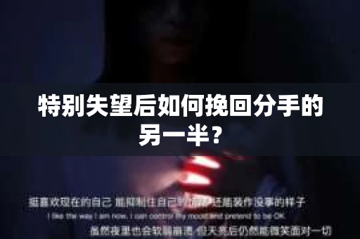 特别失望后如何挽回分手的另一半？