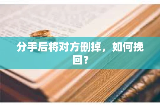 分手后将对方删掉，如何挽回？