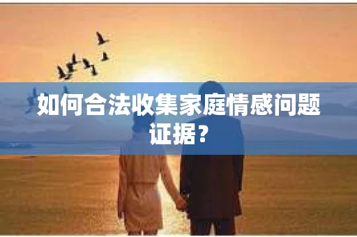 如何合法收集家庭情感问题证据？